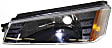 2004 Chevrolet Avalanche 1500 - 4-Piece Kit Driver and Passenger Side Halogen Headlight, With bulb(s), For Models With Body Cladding, Without Decor Package, OE Replacement,  Includes (2) Headlight and (2) Turn Signal Light