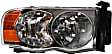 2002-2005 Dodge Ram 1500 - 4-Piece Kit Driver and Passenger Side Halogen Headlight, With bulb(s), New Body Style, OE Replacement, Includes (2) Headlight and (2) Fog Light