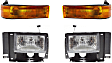4-Piece Kit Driver and Passenger Side Halogen Headlight, With bulb(s), OE Replacement, Includes (2) Headlight and (2) Turn Signal Light
