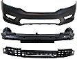 3-Piece Kit, Front Primed Bumper Cover, Sedan, Includes (1) Bumper Absorber, (1) Bumper Cover, and (1) Bumper Reinforcement