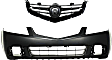 2-Piece Kit, Front Primed Bumper Cover, Includes (1) Bumper Cover and (1) Grille