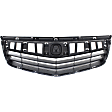 2011-2014 Acura TSX - 2-Piece Kit Front Primed Bumper Cover, Includes (1) Bumper Cover and (1) Grille