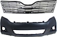 2010 Toyota Venza - 2-Piece Kit Front Primed Bumper Cover,  Includes (1) Bumper Cover and (1) Grille