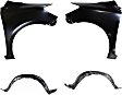 4-Piece Kit, Front, Driver and Passenger Side Fender, Includes (2) Fender and (2) Fender Liner