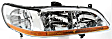 3-Piece Kit Driver and Passenger Side Halogen Headlight, Without bulb(s), Sedan, OE Replacement, Includes (1) Bumper Cover and (2) Headlight