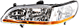 3-Piece Kit Driver and Passenger Side Halogen Headlight, Without bulb(s), Sedan, OE Replacement, Includes (1) Bumper Cover and (2) Headlight