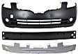 3-Piece Kit, Front Primed Bumper Cover, Sedan, Includes (1) Bumper Absorber, (1) Bumper Cover, and (1) Bumper Reinforcement