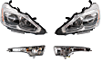 2014 Nissan Altima - 4-Piece Kit Driver and Passenger Side Halogen Headlight, With bulb(s), OE Replacement,  Includes (2) Headlight and (2) Turn Signal Light