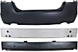 3-Piece Kit, Rear Primed Bumper Cover, Includes (1) Bumper Absorber, (1) Bumper Cover, and (1) Bumper Reinforcement