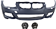 3-Piece Kit, Front Primed Bumper Cover, Includes (1) Bumper Cover and (2) Fog Light