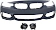 3-Piece Kit, Front Primed Bumper Cover, Includes (1) Bumper Cover and (2) Fog Light