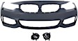 3-Piece Kit Front Primed Bumper Cover CAPA Certified, Includes (1) Bumper Cover and (2) Fog Light