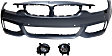 3-Piece Kit, Front Primed Bumper Cover, CAPA Certified, Includes (1) Bumper Cover and (2) Fog Light