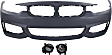 3-Piece Kit, Front Primed Bumper Cover, Includes (1) Bumper Cover and (2) Fog Light