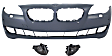 3-Piece Kit, Front Primed Bumper Cover, Sedan, For Models Without M Package, With Side View Camera, Includes (1) Bumper Cover and (2) Fog Light