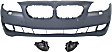 3-Piece Kit, Front Primed Bumper Cover, Sedan, For Models Without M Package, With Side View Camera, CAPA Certified, Includes (1) Bumper Cover and (2) Fog Light
