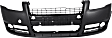 2005-2009 Audi A4 Quattro - 3-Piece Kit, Front Primed Bumper Cover, Includes (1) Bumper Cover and (2) Fog Light