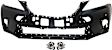 3-Piece Kit Front Primed Bumper Cover, For Models Without F Sport Package, Includes (1) Bumper Cover and (2) Fog Light