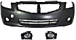 3-Piece Kit, Front Primed Bumper Cover, Coupe, Includes (1) Bumper Cover and (2) Fog Light