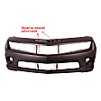 2013 Chevrolet Camaro - 3-Piece Kit Front Primed Bumper Cover, For Models Without RS Package, Includes (1) Bumper Cover and (2) Fog Light