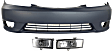 3-Piece Kit, Front Primed Bumper Cover, Includes (1) Bumper Cover and (2) Fog Light