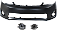 3-Piece Kit, Front Primed Bumper Cover, Includes (1) Bumper Cover and (2) Fog Light