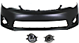 3-Piece Kit, Front Primed Bumper Cover, CAPA Certified, Includes (1) Bumper Cover and (2) Fog Light