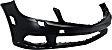 2008-2011 Mercedes Benz C350 - 3-Piece Kit, Front Primed Bumper Cover, For Models Without AMG Styling Package and Daytime Running Lights, CAPA Certified, Includes (1) Bumper Cover and (2) Fog Light