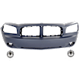 3-Piece Kit, Front Primed Bumper Cover, Includes (1) Bumper Cover and (2) Fog Light