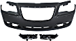 3-Piece Kit, Front Primed Bumper Cover, For Models With Adaptive Cruise Control, Without Parking Aid Sensor, Includes (1) Bumper Cover and (2) Fog Light
