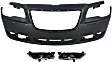 3-Piece Kit, Front Primed Bumper Cover, For Models With Adaptive Cruise Control, Without Parking Aid Sensor, CAPA Certified, Includes (1) Bumper Cover and (2) Fog Light
