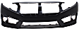 2016 Honda Civic EX-T - 3-Piece Kit Front Primed Bumper Cover, North America Built Vehicle, Coupe, CAPA Certified Includes (1) Bumper Cover and (2) Fog Light