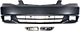 3-Piece Kit, Front Primed Bumper Cover, Includes (1) Bumper Cover and (2) Fog Light