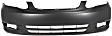 3-Piece Kit Sedan Front Primed Bumper Cover CAPA Certified, Includes (1) Bumper Cover and (2) Fog Light