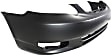 3-Piece Kit Sedan Front Primed Bumper Cover CAPA Certified, Includes (1) Bumper Cover and (2) Fog Light