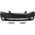 3-Piece Kit, Front Primed Bumper Cover, For Models With Spoiler, Includes (1) Bumper Cover and (2) Fog Light