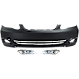 3-Piece Kit, Front Primed Bumper Cover, For Models With Spoiler, CAPA Certified, Includes (1) Bumper Cover and (2) Fog Light
