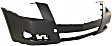 2012 Cadillac CTS 3.6L - 3-Piece Kit Front Primed Bumper Cover, For Models With Halogen Headlights, CAPA Certified  Includes (1) Bumper Cover and (2) Fog Light