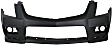 2009 Cadillac CTS V - 3-Piece Kit Front Primed Bumper Cover, For Models With HID Headlight, Sedan, Includes (1) Bumper Cover and (2) Fog Light
