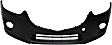 3-Piece Kit, Front Upper - Primed, Lower - Textured Bumper Cover, CAPA Certified, Includes (1) Bumper Cover and (2) Fog Light
