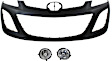 2010 Mazda CX-7 - 2-Piece Kit Front Upper - Primed, Lower - Textured Bumper Cover, CAPA Certified Includes (1) Bumper Cover and (2) Fog Light