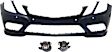 3-Piece Kit, Front Primed Bumper Cover, Includes (1) Bumper Cover and (2) Fog Light