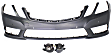 3-Piece Kit, Front Primed Bumper Cover, Includes (1) Bumper Cover and (2) Fog Light