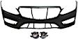 3-Piece Kit Front Primed Bumper Cover, Includes (1) Bumper Cover and (2) Fog Light