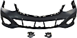 3-Piece Kit Front Primed Bumper Cover, Includes (1) Bumper Cover and (2) Fog Light