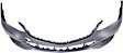 2014 Mercedes Benz E350 - 3-Piece Kit Front Primed Bumper Cover, For Models Without AMG Styling Package and Emblem Insert, For Models Without Driving Lights, Sedan, CAPA Certified Includes (1) Bumper Cover and (2) Fog Light