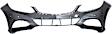 2014 Mercedes Benz E350 - 3-Piece Kit Front Primed Bumper Cover, For Models Without AMG Styling Package and Emblem Insert, For Models Without Driving Lights, Sedan, CAPA Certified Includes (1) Bumper Cover and (2) Fog Light