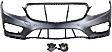 2014 Mercedes Benz E350 - 3-Piece Kit Front Primed Bumper Cover, For Models With AMG Styling Package, For Models Without Driving Lights, Sedan, Includes (1) Bumper Cover and (2) Fog Light