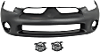 3-Piece Kit Front Primed Bumper Cover, Includes (1) Bumper Cover and (2) Fog Light