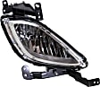 2012 Hyundai Elantra L - 3-Piece Kit Front Primed Bumper Cover, USA Built Vehicle, Includes (1) Bumper Cover and (2) Fog Light